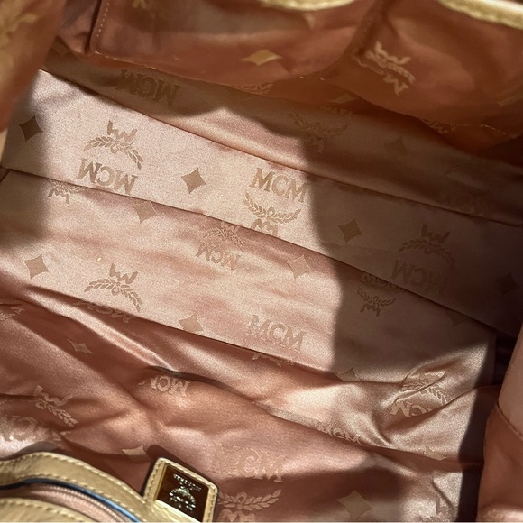 MCM COGNAC VISETOS DRAWSTRING BAG - Picture 14 of 16